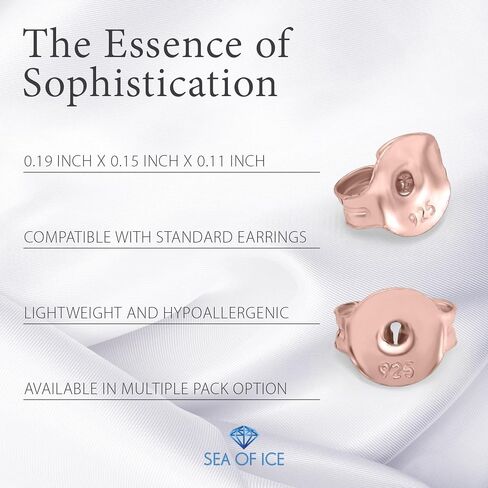 12 Pcs/ 6 Pairs Rose Gold Flashed Silver Butterfly Earring Backs Replacement for Stud Earrings Accessories DIY Tools, 5x4x3mm in Kuwait