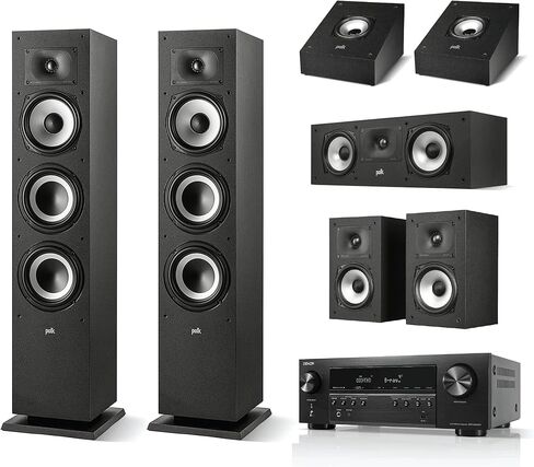 Polk Dolby Atmos Home Theater System Bundle with Denon AVR-S570BT in Saudi Arabia