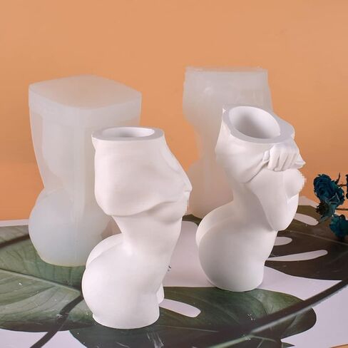 DIYBravo 3pcs Silicone Body Molds Human Thinker for Resin Polymore Clay, Unique Figure Ornament Mold for UV Epoxy Resin Casting Making Home Office Car Décor in Kuwait