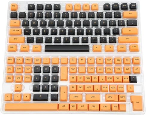 مجموعة Keycap ذات اللقطة المزدوجة الأحمر والأسود مجموعة 150K CSA ملفات تعريف MX نمط ميكانيكي (برتقالي أسود) in Saudi Arabia