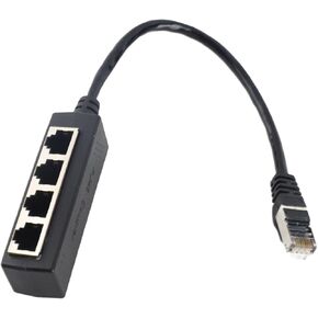 Ethernet Cable Splitter Adapter, 1 to 4 Port 1 to 4 RJ45 Splitter Adapter,RJ45 Smooth Network Cable Adapter,CAT7 Internet Network Cable Adapter