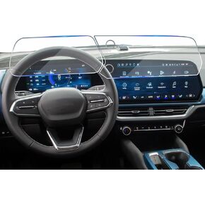 2 Pack Tempered Glass Screen Protector for Chevrolet Equinox 2025,11.3" Infotainment Screen & 11" Dashboard Film Compatible With Chevy Equinox Accessories