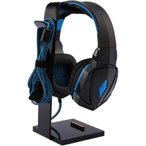 Headphone Stand Gaming Headset Stand, Multifunctional Game Headphone Mount, Earphone Holder Hanger, Great for Gaming Stations, Fancy Desk Gamer Accessories, Black Headset Holder