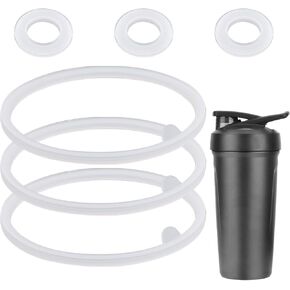 6pcs Lid Gasket Replacement for Blender Bottle Strada Flip Shaker Cup Water Bottle Accessories Parts, 2 Sizes Silicone Seal Ring for Blenderbottle Strada Flip Shaker 24 oz 28 oz