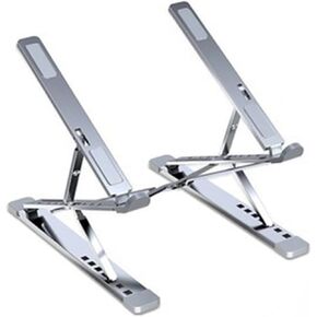 Adjustable Aluminum Alloy Laptop Stand for Tablet Table Support Notebook Stand Bracket Desktop Cooling Pad Laptop Holder(Silver)