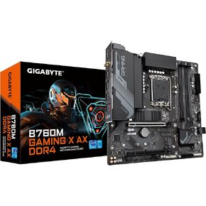 GIGABYTE B760M Gaming X AX DDR4 (LGA 1700/ Intel/ B760/ M-ATX/ DDR4/ 2* M.2/ PCIe 4.0/ Front USB 3.2 Gen 2 Type-C/ 2.5GbE LAN/Q-Flash Plus/PCIe EZ-Latch/Gaming Motherboard)