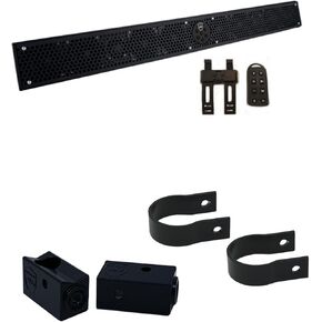 Wet Sounds Stealth 10 Ultra HD Black + UTV Mounting Kit, Slider Bracket & Round 1.75" Tube clamp