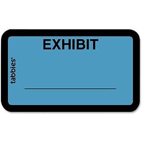Tabbies 58091 Legal Exhibit Labels,"Exhibit",1-5/8-Inch x1-Inch,252/PK, Blue