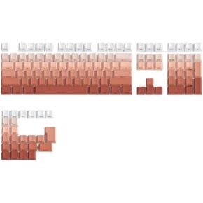 Custom Gradient PBT Keycaps 133 Profile Two Color Side Engraved Font Compatible with MX(133 Keys Red)