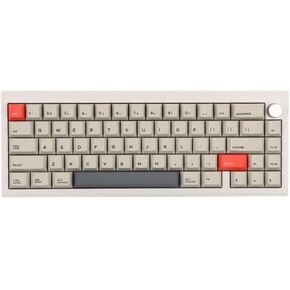 V65 65 Percent Gasket Mount Mechanical Keyboard Wired and Wireless Hot-Swap Aluminum Case PBT Keycaps and Windows(Moon White-V3)