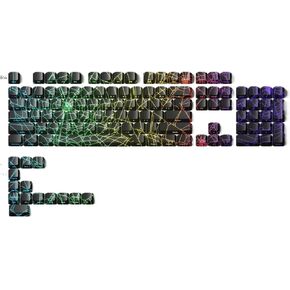 Web Design Pattern Illuminated OEM Profile IMD-Tech Keycap Set Various Keyboards Black Keycaps 118