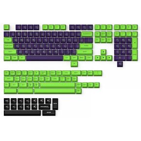 Dual Color Injection Molding 164 Keycap Set Compatible with FL PBT FSA(Olive Green)