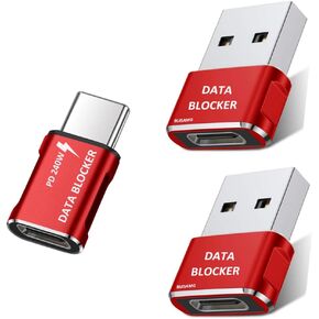 Data Blocker, USB C to C Data Blocker for iphone15 16 and Any Mobile Phone Charging, Protect Against Juice Jacking, Refuse Hacking 100% Guaranteed, Only Safe Charging (3-Pack)
