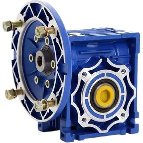 Round Flange NMRV040 Worm Reducer Gear Gearbox 71B5 71B14 63B5 63B14 56B5 and 9mm 11mm 14mm Input Output 18mm(Ratio 100-1,71B14 Flange)