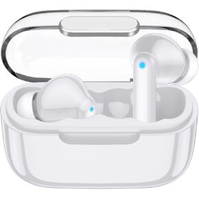 Wireless Earbuds Bluetooth 5.3 Headphones, P3 Pro Deep Bass Stereo with Microphone Earphones in-Ear, Immersive Premium Sound Ear Buds for iPhone, Android-White