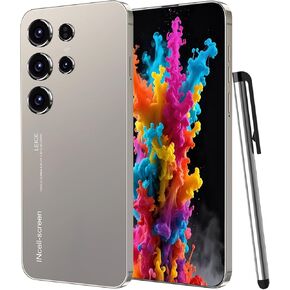 Echoamo C24 Ultra Unlocked Cell Phone, Smartphone Android 14 Snapdragon 8 Gen 2 Octa-Core, 4GB+128GB, 6800mAh Battery, 90Hz FHD+ Screen 72MP Camera, Dual SIM Phone/GPS/Face ID - Black