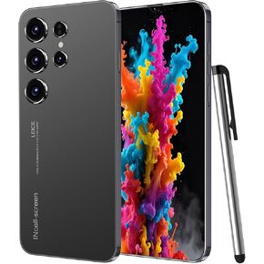 C25 Ultra 5G Unlocked Cell Phone, Smartphone Android Octa-Core, 4GB+128GB Unlock Phone, 6800mAh Battery, FHD+ Screen 64MP Camera, Dual SIM Phone/GPS/Face ID - Gray