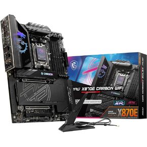 MSI MPG X870E Carbon WiFi Gaming Motherboard (AMD Ryzen 9000/8000/7000 Series Processors, AM5, DDR5, PCIe 5.0, M.2 Gen5, SATA 6Gb/s, USB 40Gbps, HDMI, Wi-Fi 7, Bluetooth 5.4, 5Gbps LAN, ATX) (Renewed)