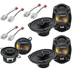Harmony Audio Bundle Compatible with 2005-2007 Dodge Magnum HA-R69 HA-R35 New Factory Speaker Replacement Upgrade Package with HA-726514 Factory Speaker Replacement Harness