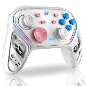 وحدة تحكم مفتاح Binbok Gemini - HD Rumble ، Hall Effect joystick ، ​​RGB - وحدة تحكم اللاسلكية المحترفة للمفتاح 2/التبديل/التبديل/التبديل OLED