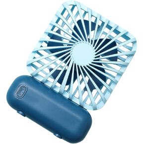 NUOBESTY 1Pc USB Rechargeable Mini Handheld Fan Speed Summer Cooling Fan for Home Office School Outdoor Use Blue Portable Durable Design