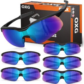 12 Pack Safety Glasses for Men Women, Impact & Scratch Resistant ANSI Z87.1 Safety Goggles Eye Protection UV-Block