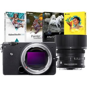 Sigma fp Mirrorless Full-Frame Digital Camera (L-Mount) Bundle with 45mm f/2.8 Contemporary DG DN Lens and Software Suite (3 Items)