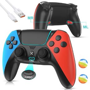 ZawWont Wireless Game Controller for PS5 – No Drift Joystick with Back Buttons, Turbo, 6-Axis Motion Sensor, Dual Vibration, 1200mAh Rechargeable Battery, Compatible with PS5 Console