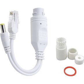 10/100Mbps RJ45 POE Injector Splitter Adapter, 48V to 12V