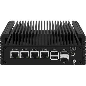 CWWK Micro Firewall Appliance,Mini PC,Intel Twin Lake N150/i3-N355,4 x 2.5GbE I226-V,Dual HDMI+DP|DDR5|USB 3.0|WiFi6|M.2 NVMe (N150-4LAN, No RAM No SSD)