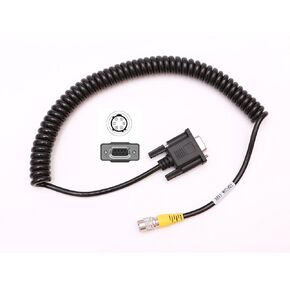 Data Cable DB9 COM to Male 6pin Hirose Plug Coiled Data Cable Strechable Wire Data Collactor Cord for SOKKIA,TOPCON Total Stations, TDS/Trimble, Carlson, Sokkia, XYZ, SMI Data Collecator