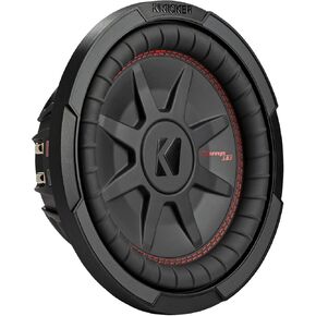 KICKER CompRT 10"(25cm) Subwoofer, DVC, 4-ohm, RoHS Compliant (Renewed)