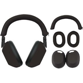 [3Sets] for Sony WH-1000XM6 Case Cover,NOUKAJU Silicone Protective Cover,Silicone Ear Pads & Headband & Ear Cups Protector,Case for Sony WH-1000XM6(Black)