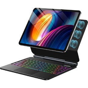 Wenlaty for iPad Air 11 inch Case with Keyboard (M3/M2) 2025/2024, for iPad Pro 11 inch (5th/4th/3rd/2nd/1st Gen) & iPad Air 5th/4th Generation Magic Keyboard Case with Multi-Touch Trackpad, Black