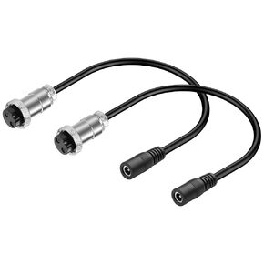 GINTOOYUN DC5.5MM x 2.1MM to GX20 Aviation Plug Power Cable DC5521 Female to GX-20 Two Pin Aviation Female Plug Power Cable for Camera, DC Light Tube, etc(10.39 Inch