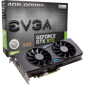 EVGA GeForce GTX 970 4GB SSC Gaming ACX 2.0+ Cooling Graphics Card (04G-P4-3975-KR)