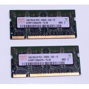 Hynix HYMP112S64CP6-Y5 AB PC2-5300S-555-12 ID10918 RAM de notebook 1 GB
