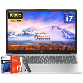 HP 15.6" FHD Touchscreen Business Laptop, with Lifetime Office Pro, Intel 10-Core i7-1355U, 32 GB RAM, 1 TB SSD, Intel Iris Xe GPU, Wi-Fi 6, HD Camera, HDMI, Copilot, Windows 11 Pro, w/Accessories