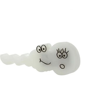 CHUYI Cute Tadpole with Emoticons Design 128GB USB 2.0 Flash Drive White Soft PVC Pen Drive Novelty Memory Stick Data Storage Cool Thumb Drive Funny U Disk Gift (1 Pack)