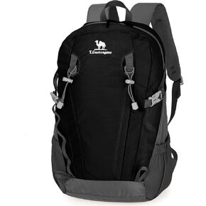 30L Hiking Daypack for Men Women, Large Travel Hiking Backpack with Anti Theft Pocket & Chest Strap, Breathable Waterproof Outdoor Rucking Backpack for Camping, Yellow