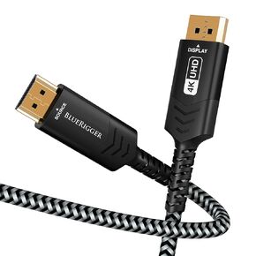 BlueRigger HDMI to DisplayPort Cable - (10FT, HDMI Source to DP Display Cord, 4K 30Hz, HDR, HDCP 2.2, Uni-Directional Video Cable) - Compatible with PC, Laptop, HDTV, Monitor, Projector, PS5, Xbox