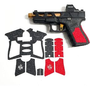 Handleitgrips Hybrid Textured Rubber/Red Sandpaper Insert Grip Tape Enhancement for Glock 19 and Glock 23 Gen 5