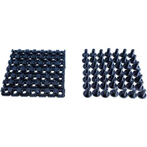 RAISING ELECTRONICS M6 12mm Nuts and Screw 100pc Screw with Cage Nuts Black for Server Rack Cabinet