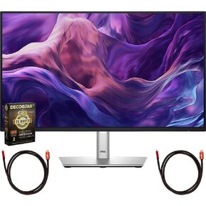 Dell DELL-P2425H 24 inch Full HD 1080p 16:9 LED Monitor Black/Silver Bundle with 2X Deco Gear 6FT Universal 4K HDMI 2.0 Cable and Deco Gear CPS Exclusive 26 Month Protection Pack (BEACH-CPS-26M250)