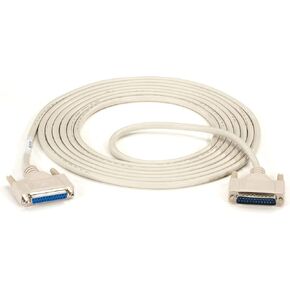 Black Box Serial/Parallel Extension Cable - DB-25 (M) to DB-25 (F) - 15 ft - Molded, thumbscrews
