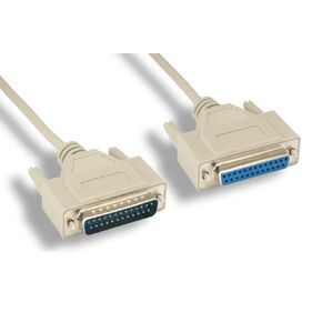 Kentek 6 أقدام FT DB25 NULL مودم طابعة كابل الطابعة الموصل 28 AWG RS-232 CROSSOVER 25 PIN ذكر إلى منفذ M/F مصبوب D-SUB لجهاز الكمبيوتر MAC Linux نقل بيانات