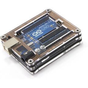 C4Labs Zebra Case Kit for The Arduino Uno R2, R3, R4, R4 WiFi (not Included) - Walnut