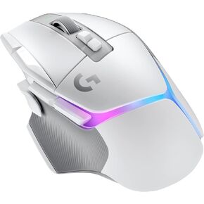 Logitech G502 X Plus Lightspeed Wireless Optical Mouse - LIGHTFORCE hybrid switches, LIGHTSYNC RGB, HERO 25K gaming sensor, compatible with PC - macOS/Windows - White (Renewed)