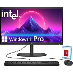 HP 2025 22" FHD All-in-One Desktop Computer • The New Version for Everyday Use • Latest 13th Gen Intel Quad-Core CPU • 32GB DDR5 • 640GB Storage • HDMI • Type-C • Wi-Fi • HD Webcam • Win11 Pro • Black