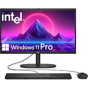 HP 2025 22" FHD All-in-One Desktop Computer • The New Version for Everyday Use • Latest 13th Gen Intel Quad-Core CPU • 8GB DDR5 • 128GB Storage • HDMI • Type-C • Wi-Fi • HD Webcam • Win11 Pro • Black